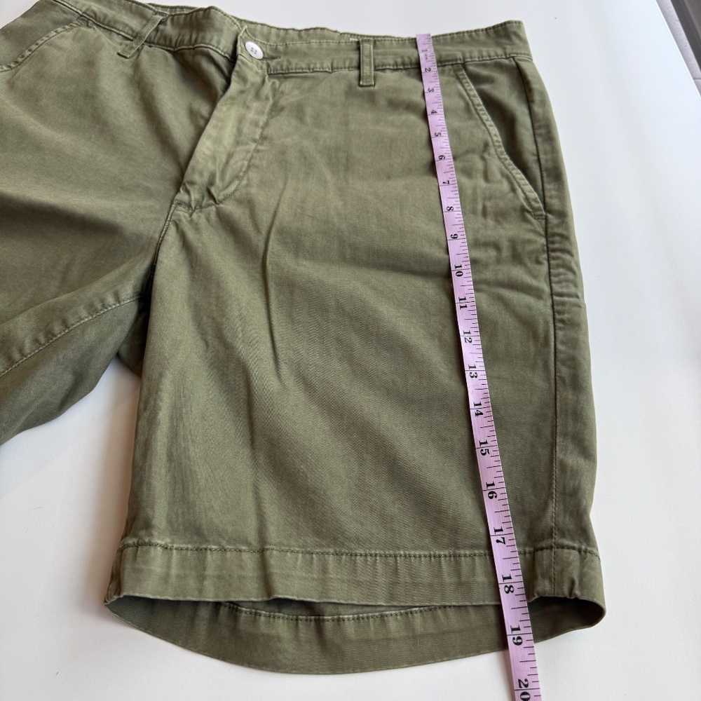 *AG Adriano Goldschmied Mens Wanderer Olive Green Slim Trouser Shorts 33R - Picture 13 of 14